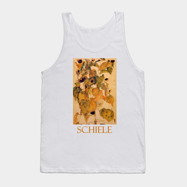 Sunflowers (1911) by Egon Schiele Tank Top by Naves